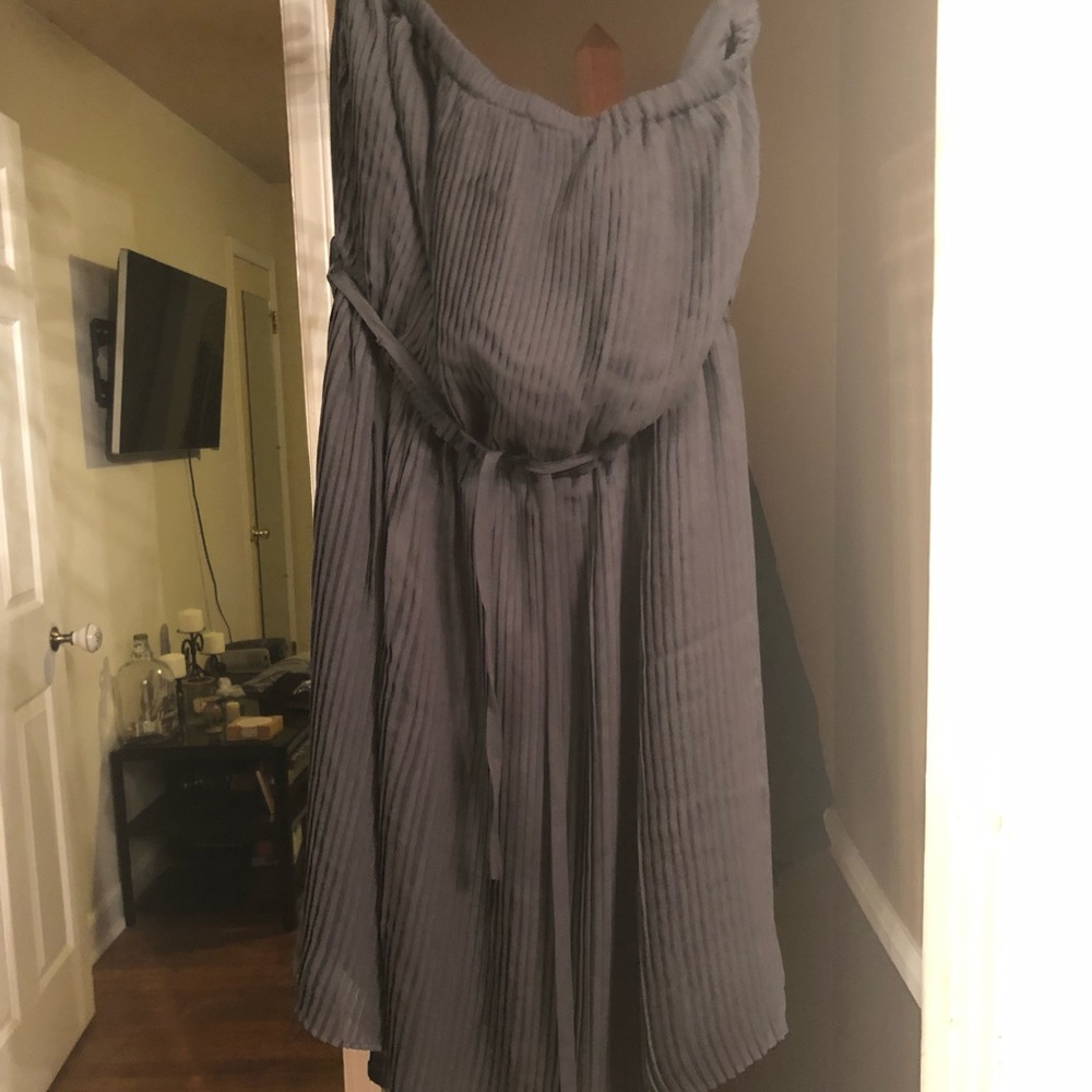 Black strapless dress